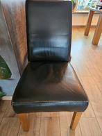 Eetkamerstoelen, Gebruikt, Bruin, Leer, Ophalen of Verzenden