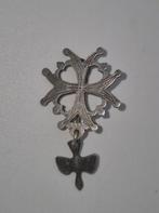 Antiek Hugenoten Kruisje Broche Zilver, Antiek en Kunst, Ophalen of Verzenden, Zilver