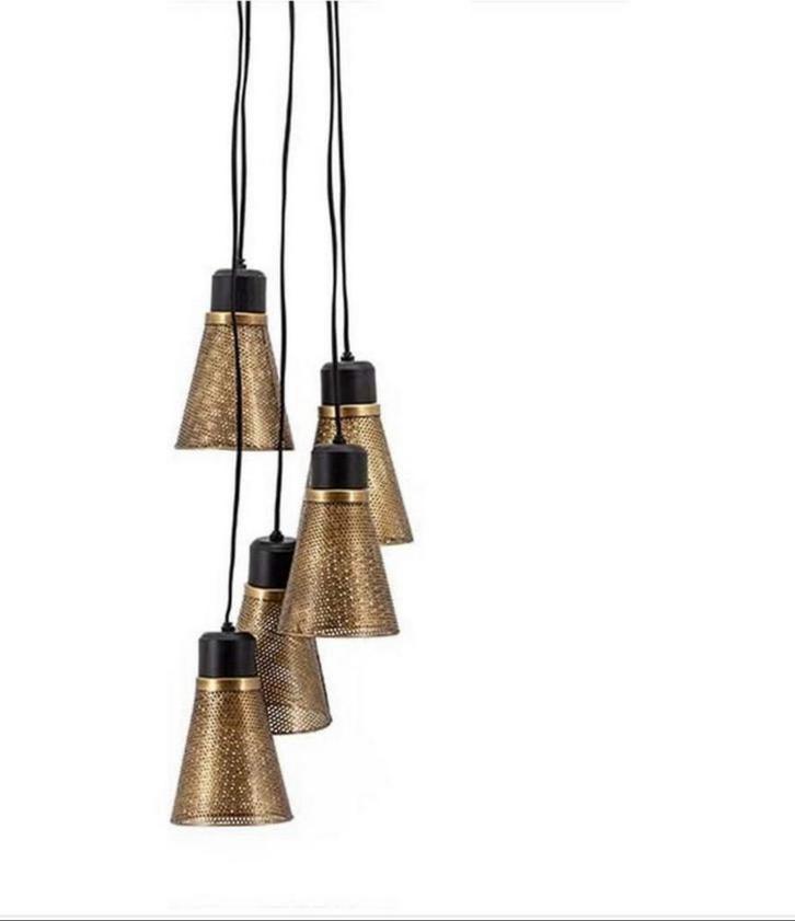 Mooie goudkleurige hanglamp zgan !!, Huis en Inrichting, Lampen | Hanglampen, Zo goed als nieuw, Minder dan 50 cm, Ophalen of Verzenden