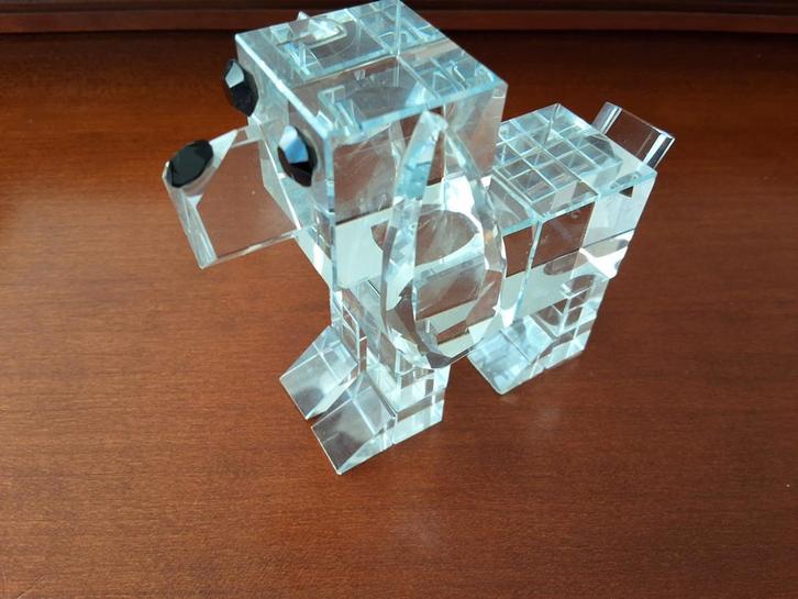 Swarovski Kristallen Hond - Prachtig Beeldje, Antiek en Kunst, Antiek | Glas en Kristal, Ophalen of Verzenden