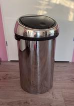 Brabantie prullenbak 60L Steel, Huis en Inrichting, Ophalen, Gebruikt, 50 tot 75 cm, 40 liter of meer