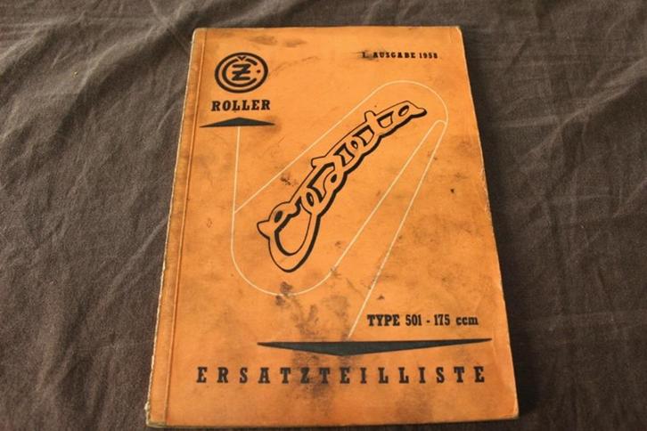 CZ Cezeta 1958 Roller typ 501 175cc ersatzteil liste scooter, Motoren, Handleidingen en Instructieboekjes, Overige merken, Ophalen of Verzenden