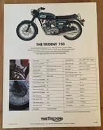 1970 folder TRIUMPH TRIDENT 750, Triumph