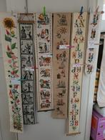 Diverse vintage schellekoorden geborduurd wol en zijde, Ophalen of Verzenden, Borduurgaren of Zijde