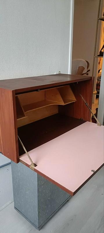 Vintage Teak Bureau - Wandmeubel beschikbaar voor biedingen