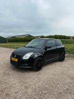 Suzuki Swift 1.6 3D Sport 2007 Zwart, Auto's, Voorwielaandrijving, 1005 kg, 125 pk, Zwart