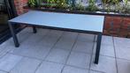 Buitenhof tuintafel antraciet met glasplaat, Ophalen, Gebruikt, Rechthoekig, Aluminium