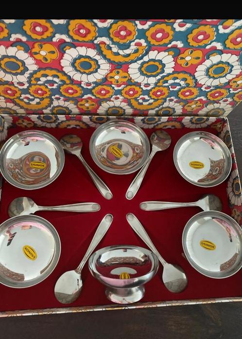 Uginox 12- delig ijs/dessert/fruit coupe, Huis en Inrichting, Keuken | Servies, Zo goed als nieuw, Overige stijlen, Ophalen of Verzenden
