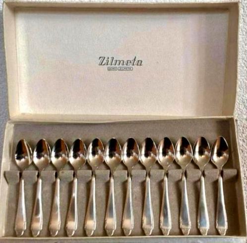 12 kleine Gero Zilmeta borrel lepeltjes; 9cm lang, Antiek en Kunst, Antiek | Bestek, Ophalen of Verzenden