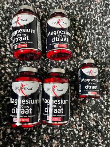Lucovitaal Magnesium supplementen 4 x 120 stuks + 1 x 60 st beschikbaar voor biedingen