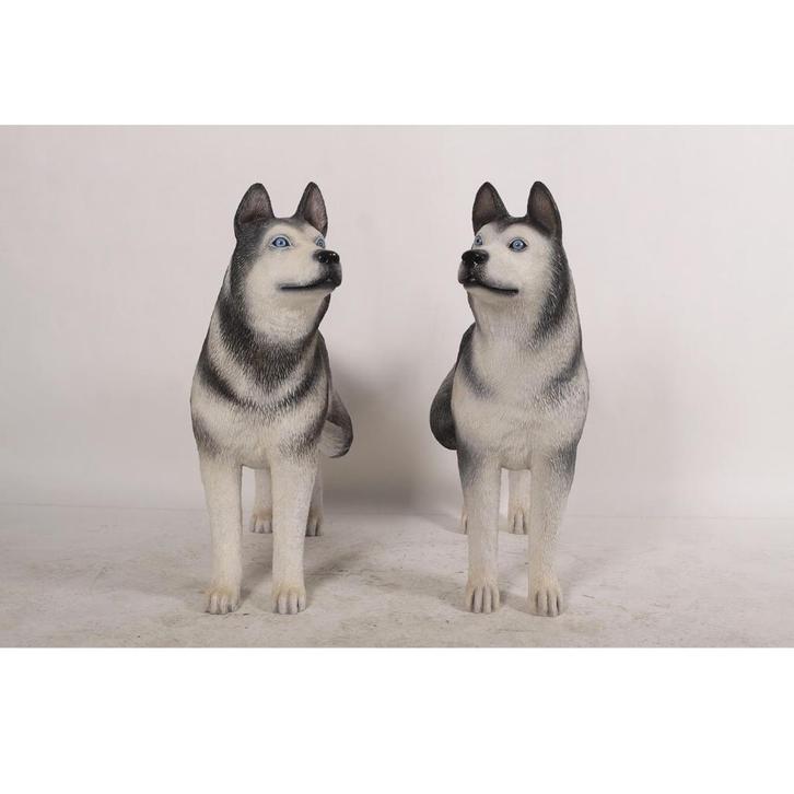 Husky hondenset beelden - set van 2 Lifesize, Verzamelen, Dierenverzamelingen, Nieuw, Ophalen