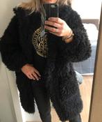 Black hooded borg longline teddy size:36 zgan valt oversized, Kleding | Dames, Jassen | Winter, Ophalen of Verzenden