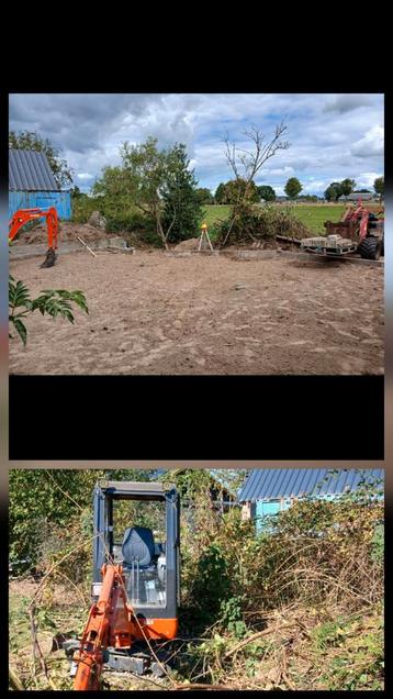 Opruimwerkzaamheden te verrichten? Minigraver shovel beschikbaar voor biedingen
