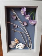 10 x 15cm schilderijtje met schelpen, handmade, Huis en Inrichting, Minder dan 50 cm, Nieuw, Ophalen of Verzenden, Schilderij