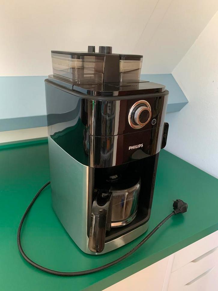 Philips Brew & Grind HD7767/00 - Koffiezetapparaat, Witgoed en Apparatuur, Koffiezetapparaten, Zo goed als nieuw, Koffiebonen