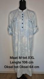 Blousejurk overhemdjurk oversized model M tot XXL, Blauw, Maat 46/48 (XL) of groter, Ophalen of Verzenden, Zo goed als nieuw
