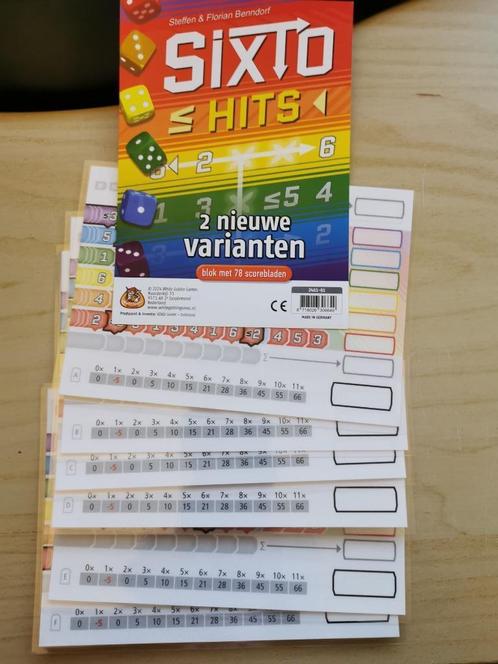 sixto hits scorebladen gesealed (12 varianten), Hobby en Vrije tijd, Gezelschapsspellen | Bordspellen, Zo goed als nieuw, Drie of vier spelers