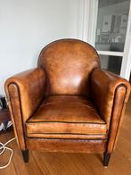 Comfortabele schapenleren clubstoel, Huis en Inrichting, Fauteuils, Ophalen, Gebruikt, Lounge, 75 tot 100 cm
