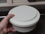 Tupperware vintage voorraad/koek/snoep trommel rond wit, Huis en Inrichting, Keuken | Tupperware, Ophalen of Verzenden, Gebruikt