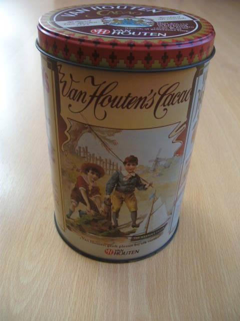 Van Houten Cacao blik, in nette staat, Verzamelen, Blikken, Zo goed als nieuw, Overige, Ophalen of Verzenden