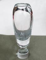 Johansfors Zweeds art glas, kristallen vaas met geëtste blad, Antiek en Kunst, Ophalen of Verzenden