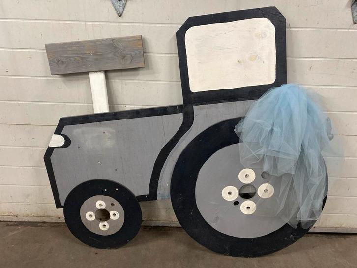 Geboortebord Tractor Handgemaakt, Hobby en Vrije tijd, Knutselen, Zo goed als nieuw, Knutselwerk, Ophalen