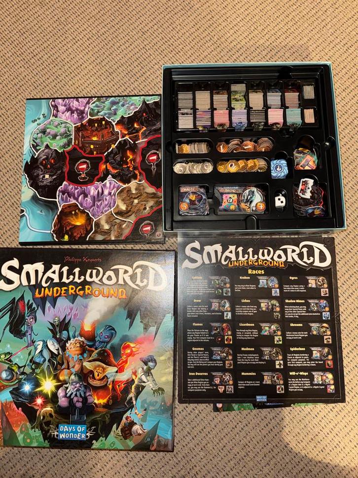 Small World Underground - Als Nieuw!, Hobby en Vrije tijd, Gezelschapsspellen | Bordspellen, Zo goed als nieuw, Een of twee spelers