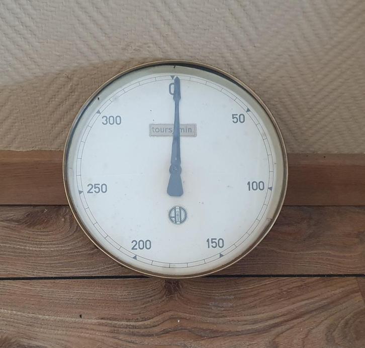 Grote vintage toeren meter uit Frankrijk, Antiek en Kunst, Antiek | Gereedschap en Instrumenten, Ophalen of Verzenden