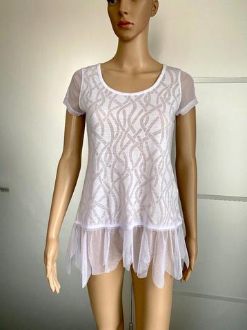 G376 Nieuw: Mado et les Autres: mt. 42+44=L  top shirt wit beschikbaar voor biedingen