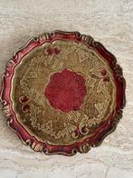 Rond italiaans barok dienblad goud rood, Antiek en Kunst, Ophalen of Verzenden