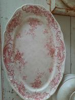Prachtige oude rose serveerschaal., Ophalen of Verzenden