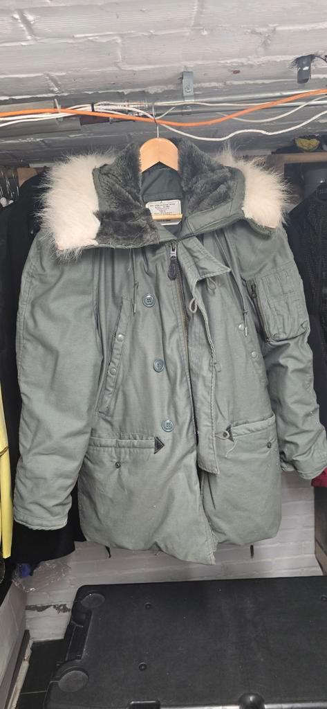 US Extreme Cold Weather N3B Jas, Kleding | Heren, Jassen | Winter, Gedragen, Maat 46 (S) of kleiner, Groen, Ophalen of Verzenden