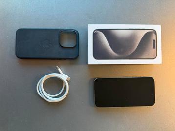 iPhone 15 Pro Titanium 128GB, 88%, incl lader, hoes en doos beschikbaar voor biedingen