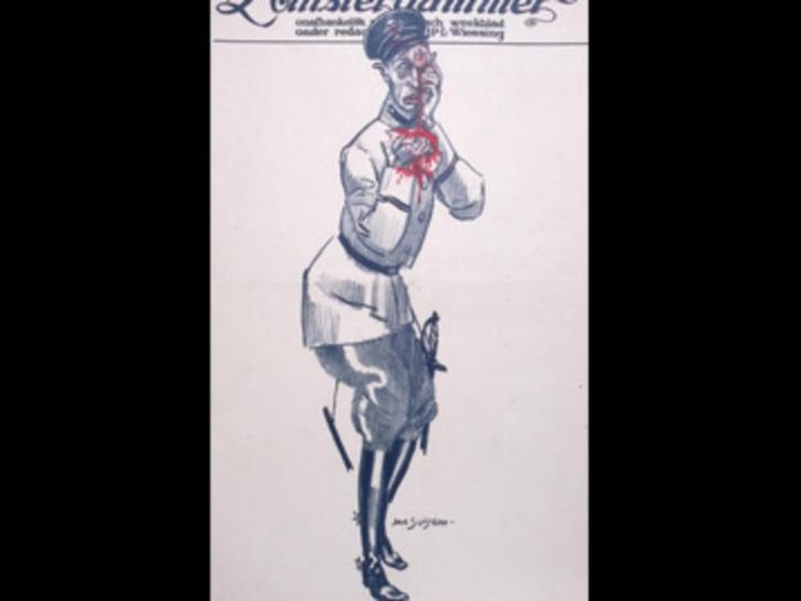 Gefaalde Duitse militaire operatie op spotprent, Antiek en Kunst, Kunst | Litho's en Zeefdrukken, Verzenden