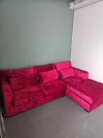 Croco Velvet Fuchsia Roze Loungebank Zitmaxx, Huis en Inrichting, Ophalen, Zo goed als nieuw