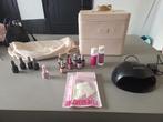 Pink gellak nagelset met luxe opbergdoos, Ophalen of Verzenden, Zo goed als nieuw, Roze, Handen en Nagels