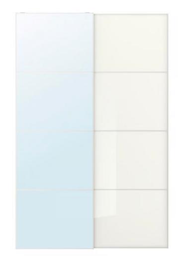 Ikea pax schuifdeuren 2x 150x236 incl rail - afbeelding 1