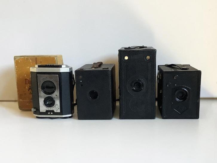 Antiek box camera’s Afga, Kodak, Ensign jaren 30, Audio, Tv en Foto, Fotocamera's Analoog, Gebruikt, Overige Merken, Verzenden