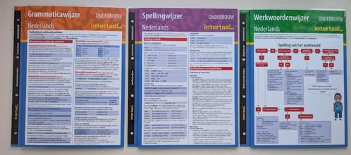 Set Nederlands Onderbouw uitklapkaarten Intertaal - 3 stuks, Boeken, Studieboeken en Cursussen, Zo goed als nieuw, Alpha, Ophalen of Verzenden