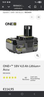 Ryobi 4ah accu en lader, Ophalen of Verzenden
