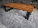 Inboedel: Eettafel, TV Meubel & Salontafel Teak/Staal, Huis en Inrichting, Tafels | Salontafels, Ophalen, Teakhout, Zo goed als nieuw