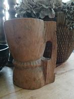 Oude Houten Melkpot Nepal - Landelijke Decoratie, Antiek en Kunst, Curiosa en Brocante, Ophalen of Verzenden