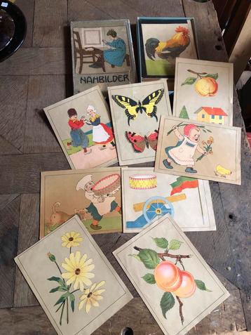 Antiek duits Nähbilder borduurwerk setje uit 1910 beschikbaar voor biedingen