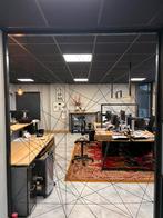 6 bureau’s en bijpassende scheidingswand, Gebruikt, Ophalen of Verzenden, Receptie of Entree, Bureau