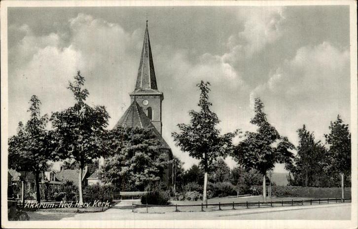 Akkrum - Hervormde Kerk, Verzamelen, Ansichtkaarten | Nederland, Gelopen, Friesland, Voor 1920, Ophalen of Verzenden