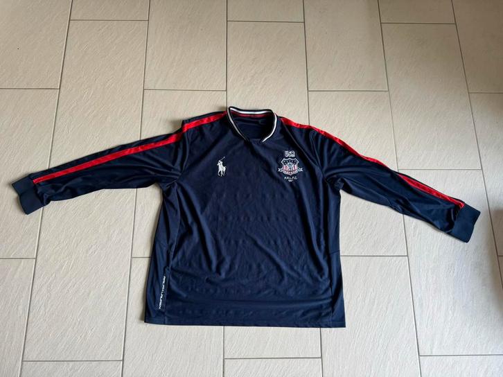 Polo Ralph Lauren shiry lange mouw XXL, Kleding | Heren, Sportkleding, Zo goed als nieuw, Algemeen, Overige maten, Blauw, Ophalen of Verzenden