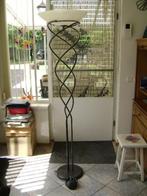 Metalen staande schermerlamp met dimmer van 180 cm hoogte, Ophalen, Zo goed als nieuw, Glas, Modern