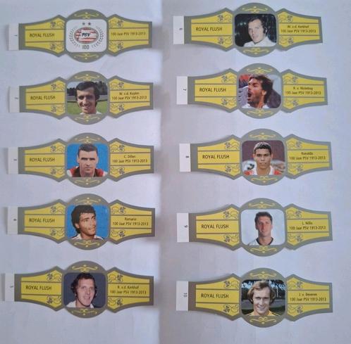 Complete set sigarenbandjes 100-jarig jubileum PSV, Verzamelen, Sportartikelen en Voetbal, Nieuw, Poster, Plaatje of Sticker, PSV