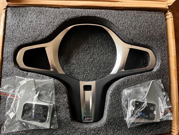 BMW M Sport Stuurwiel Trim + Flippers - Nieuwstaat!, Auto-onderdelen, Dashboard en Schakelaars, BMW, Gebruikt, Ophalen of Verzenden