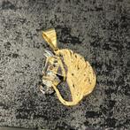 14k gouden hanger paard kettinghanger, Ophalen of Verzenden, Zo goed als nieuw, Goud